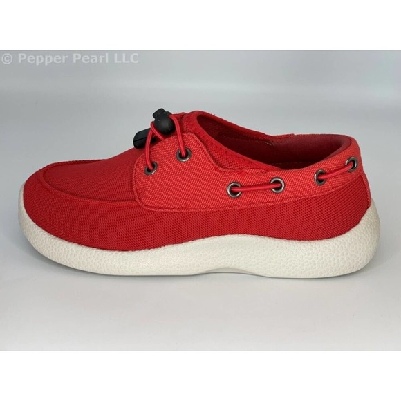 Women's Speed-Lace Deck Shoe Red Size 9 Water and Slip Resistant Soft Science - Picture 5 of 10